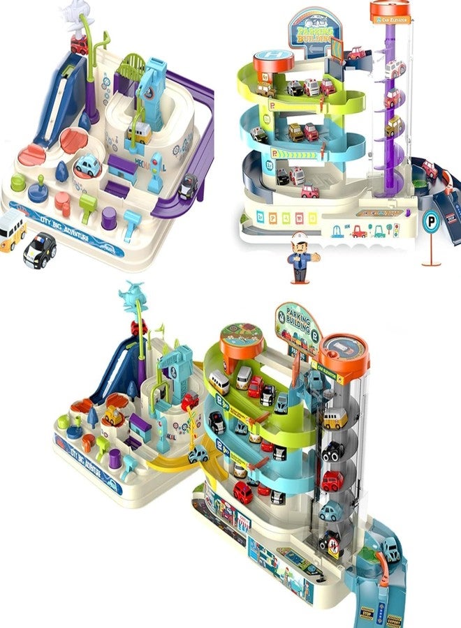 SKYBUCKET cardventure Parking Building toyet Kidsarage Playsetith Music, Lights, Race caramp & trackoys - Image 1